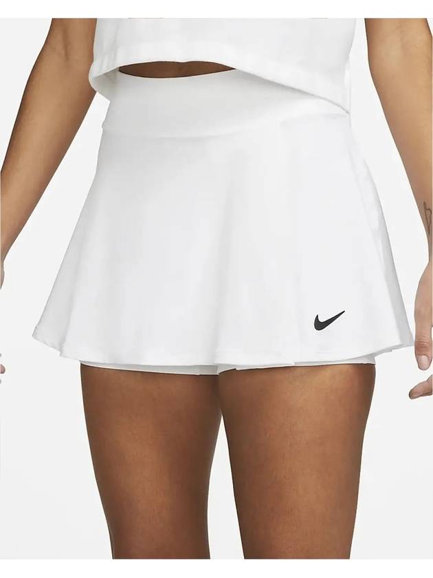 Court Dri Fit Victory A-Line Skirt White - NIKE - BALAAN.