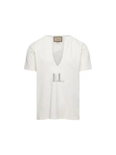 Monogram Logo Cotton Short-Sleeve T-Shirt White - GUCCI - BALAAN 2