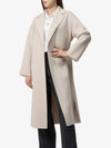 Nina Belted Virgin Wool Single Coat Ivory - S MAX MARA - BALAAN 2