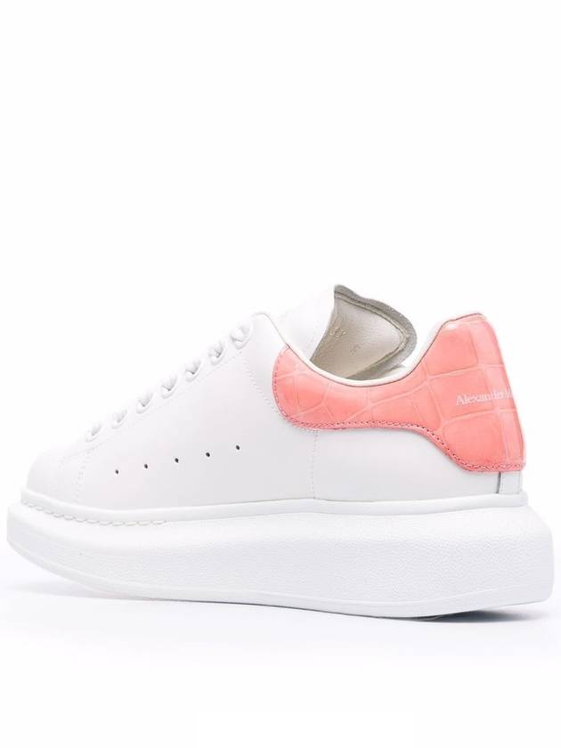 Oversized Pastel Pink Tab Low Top Sneakers White - ALEXANDER MCQUEEN - BALAAN 5