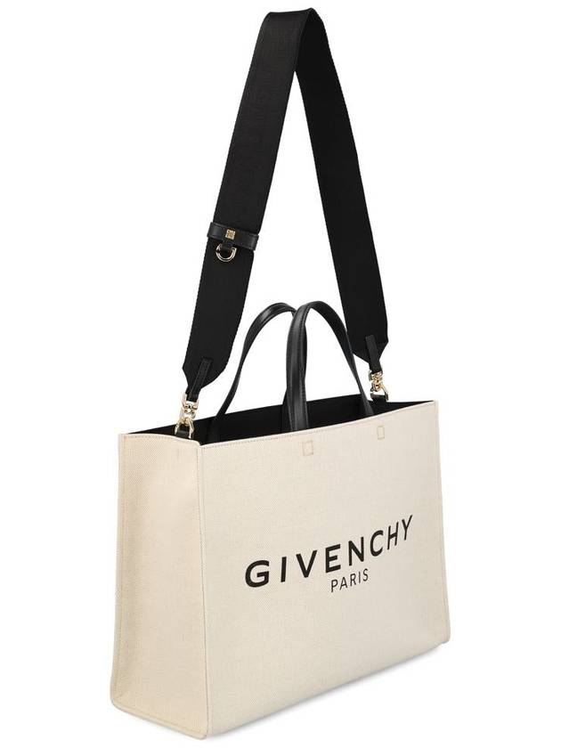 G Logo Canvas Medium Tote Bag Beige - GIVENCHY - BALAAN 4