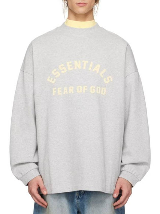 Spring Print Long Sleeve T Shirt Light Heather Gray - FEAR OF GOD ESSENTIALS - BALAAN 2