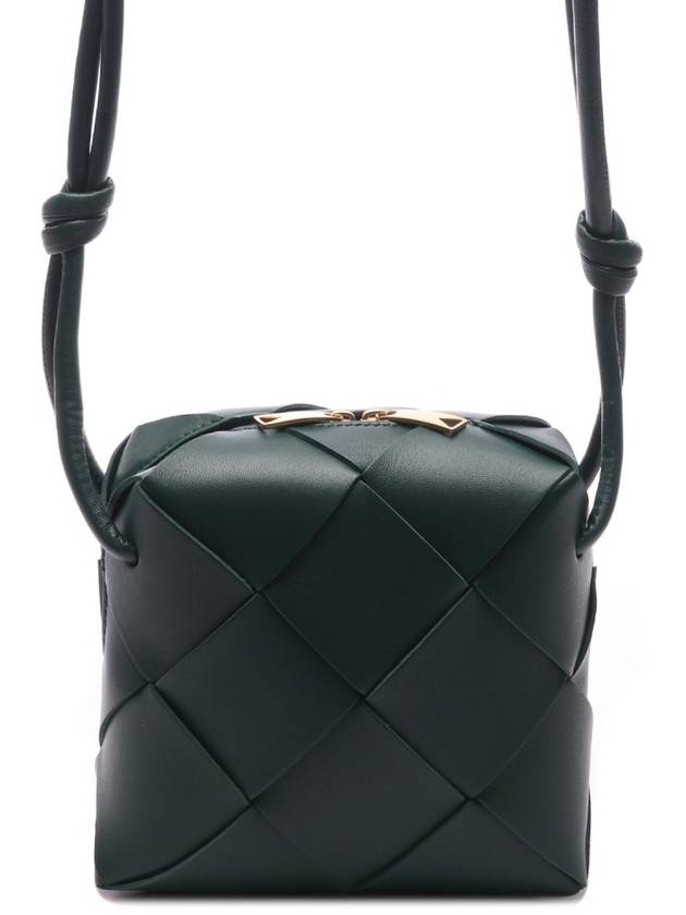 Cassette Intrecciato Mini Shoulder Bag Emerald Green - BOTTEGA VENETA - BALAAN 3