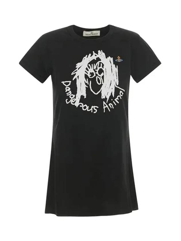 Animal Print Short Sleeve T-Shirt Black - VIVIENNE WESTWOOD - BALAAN 2