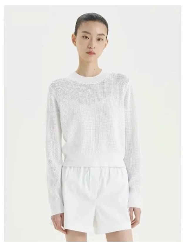 Women s Compact Crepe Point Elle Knit Pullover White Domestic Product GM0024041199378 - THEORY - BALAAN 1