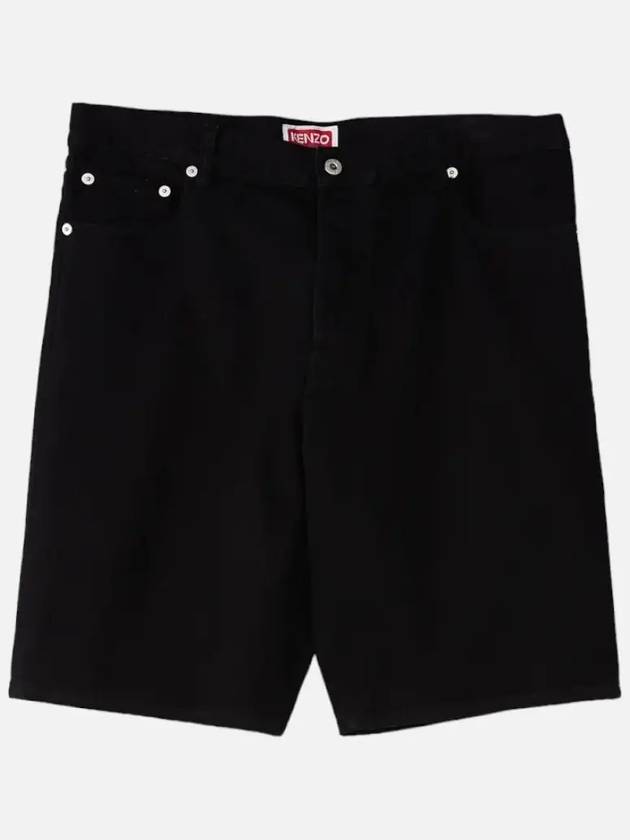 Men s Black Denim Short Pants FD65DS3366C1 BM - KENZO - BALAAN 3