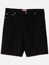 Men's Black Denim Short Pants FD65DS3366C1 BM - KENZO - BALAAN 3