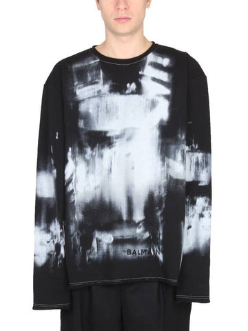 Balmain Tie Dye Pattern Crewneck Sweatshirt - BALMAIN - BALAAN 1