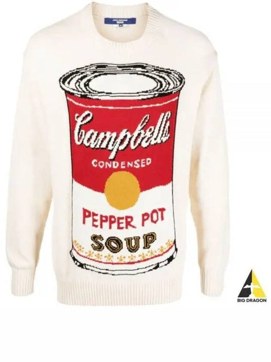 Pullover Sweater OFFwhite WKN004S23 Andy Warhol Campbell Intarsia - JUNYA WATANABE - BALAAN 1