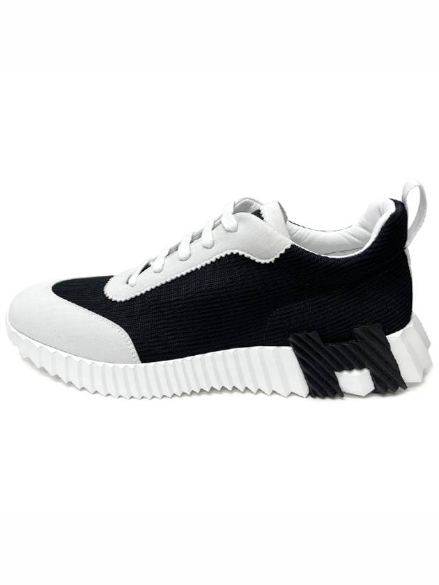 Bouncing Sneakers Mesh Suede Goatskin & Noir Blanc - HERMES - BALAAN 2