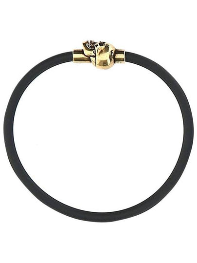 Gold Skull Head Bracelet Black - ALEXANDER MCQUEEN - BALAAN 2