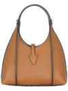 T Timeless Leather Micro Shoulder Bag Brown - TOD'S - BALAAN 3