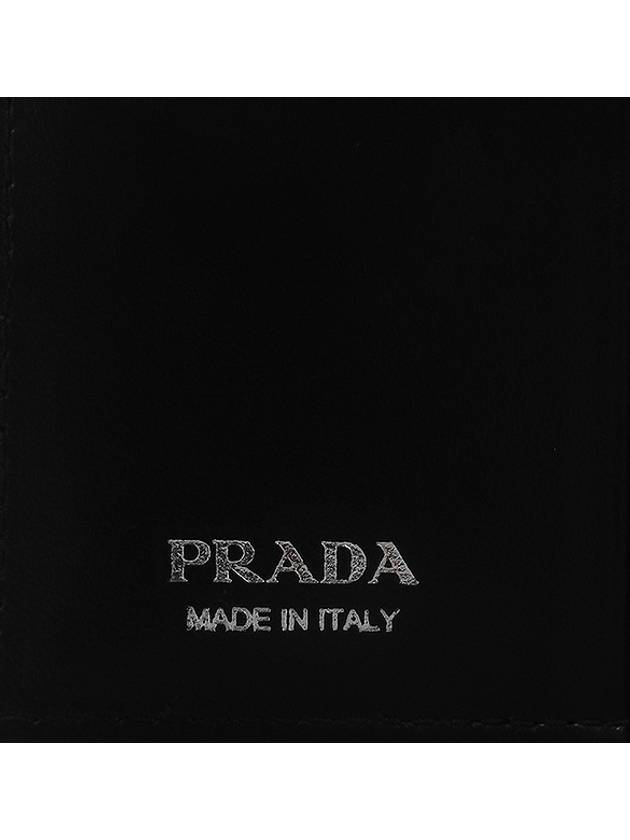 Prada 1MV204 Black Color Triangle Metal Logo Bicycle Wallet - PRADA - BALAAN 5