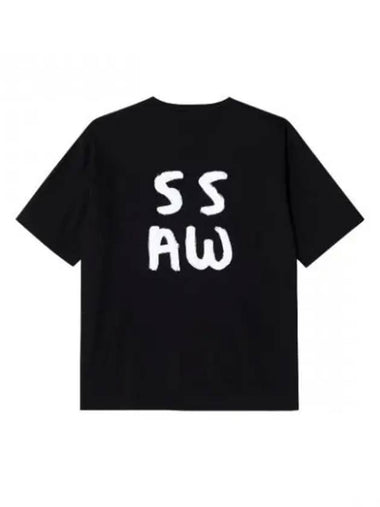 Homme Painter T Shirt Black Short Sleeve Tee - SONGZIO - BALAAN 1