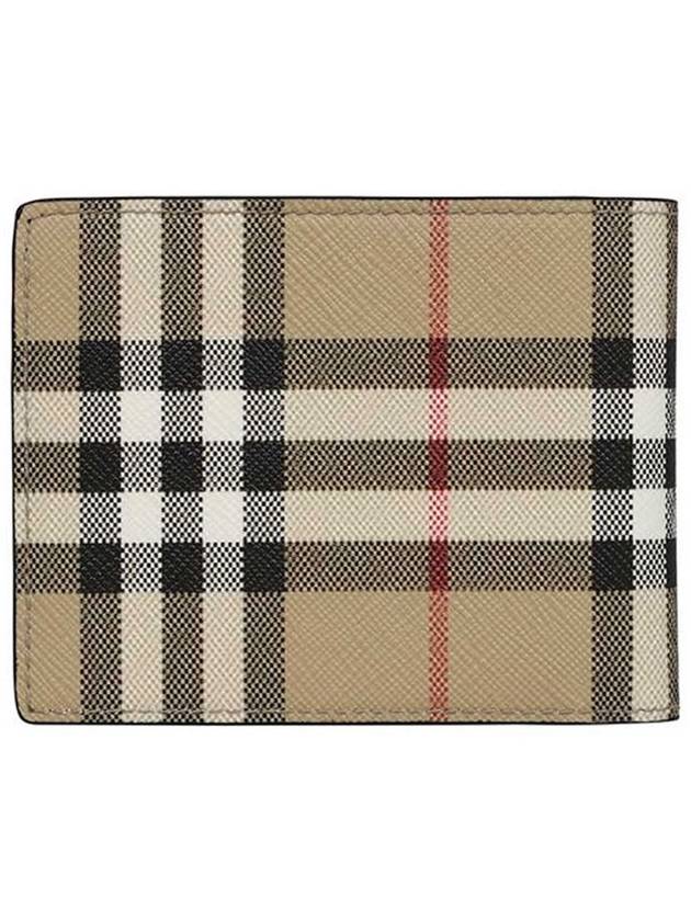 Vintage Check Heelfold Half Wallet Beige - BURBERRY - BALAAN 3