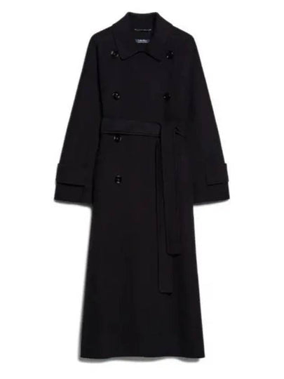 Hester Virgin Wool Trench Coat Black - MAX MARA - BALAAN 2