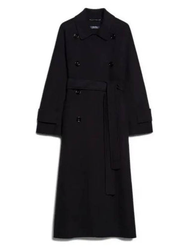 Hester Virgin Wool Trench Coat Black - MAX MARA - BALAAN 1