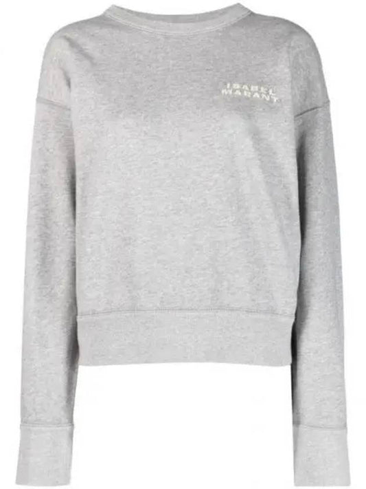 Shard Embroidered Logo Sweatshirt Grey - ISABEL MARANT - BALAAN 2