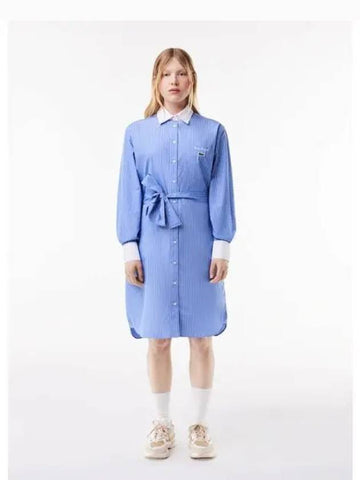 Women s Striped Shirt Dress One Piece EF1110 54G 2Y Domestic Product GQ2N24020887735 - LACOSTE - BALAAN 1