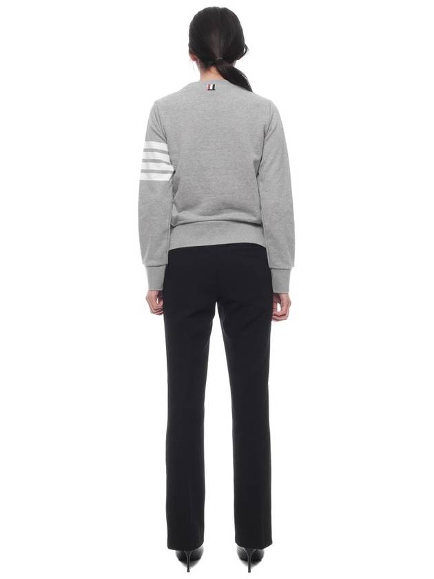 Engineered 4 Bar Stripe Loopback Jersey Knit Crewneck Sweatshirt Light Grey - THOM BROWNE - BALAAN 6