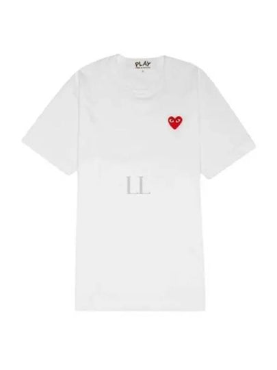 Play Red Heart Waffen Short Sleeve T-Shirt White P1 T108 2 - COMME DES GARCONS - BALAAN 2