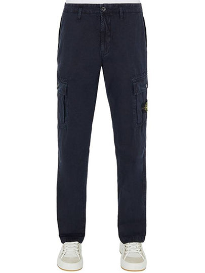 Men's Wappen Patch Slim Cargo Straight Pants Navy - STONE ISLAND - BALAAN 2