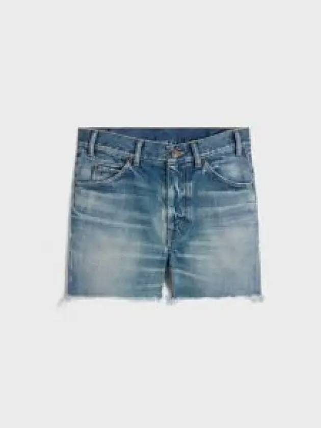 Wash Denim Skate Shorts Electric Sky - CELINE - BALAAN 2