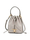 T Timeless Leather Micro Logo Bucket Bag Grey - TOD'S - BALAAN 2