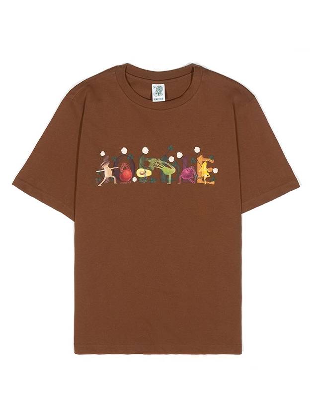 Men's Yoga Logo Short Sleeve T-Shirt Brown - IOEDLE - BALAAN 3