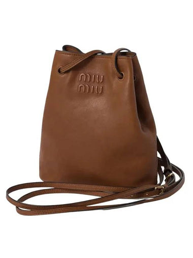 Nappa Leather Mini Cross Bag Oak - MIU MIU - BALAAN 1