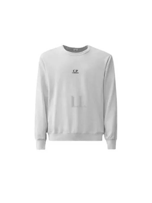 Light Fleece Logo Sweatshirt Grey - CP COMPANY - BALAAN 2