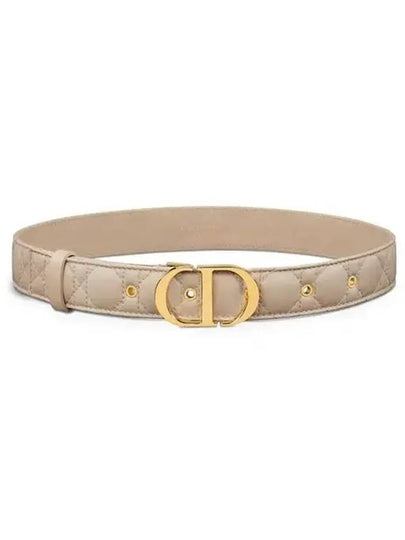 30MM Montaigne Cannage Calfskin Belt Powder Beige - DIOR - BALAAN 2