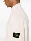 Half Zip-up Loose Fit Uneven Cotton Yarn Knit Top Beige - STONE ISLAND - BALAAN 4