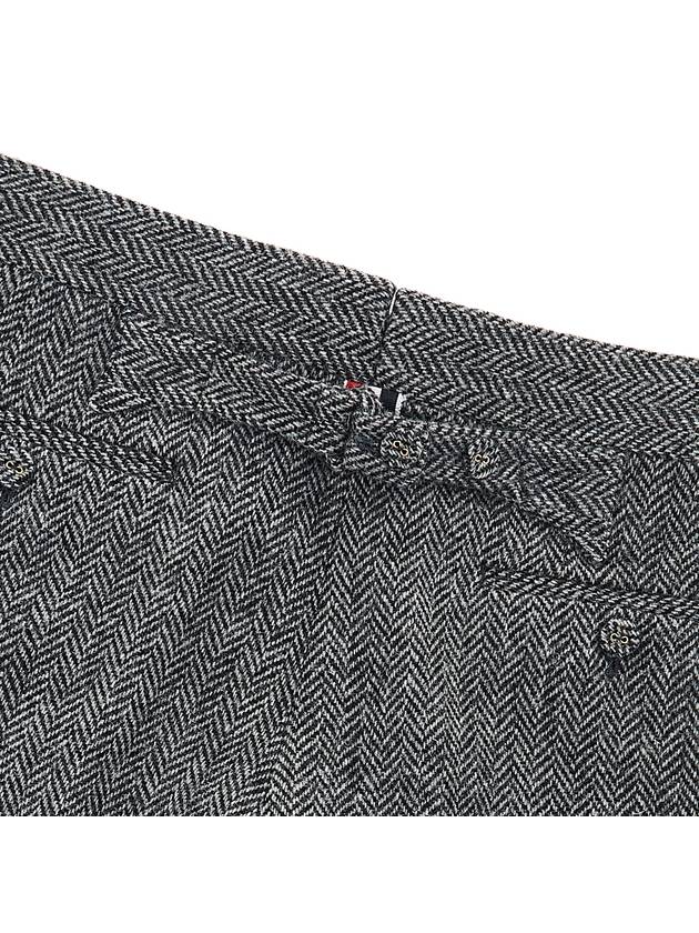 Men's Herringbone Backstrap Straight Pants Grey - THOM BROWNE - BALAAN 8