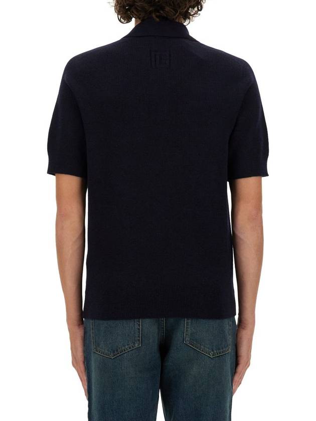 Balmain Merino Wool Polo Shirt - BALMAIN - BALAAN 3