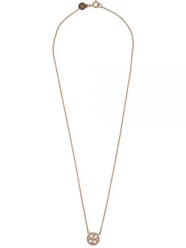 Miller Pave Logo Delicate Necklace Rose - TORY BURCH - BALAAN 2