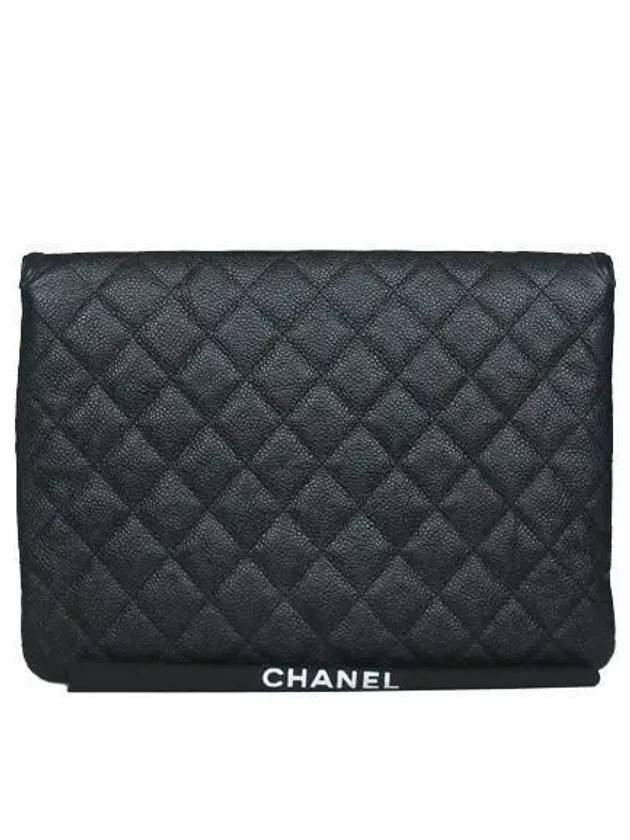 A81944 Cosmetic Black Caviar Flap Clutch - CHANEL - BALAAN 3