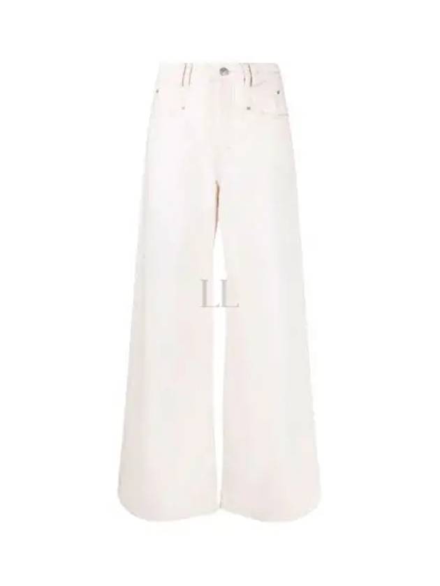 Lemony High Waist Wide Pants Ivory - ISABEL MARANT - BALAAN 2