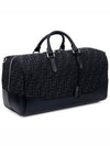 FF jacquard fabric large duffle bag black - FENDI - BALAAN.