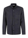 Light Cotton Embroidered Logo Over Long Sleeve Shirt Black - STONE ISLAND - BALAAN 2