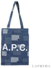 Lou Tote Bag Stonewashed Indigo - A.P.C. - BALAAN 9