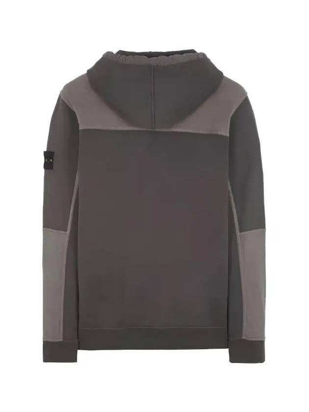 Regular Fit Mercerized Cotton Fleece Cotton Hoodie Dark Grey - STONE ISLAND - BALAAN 3