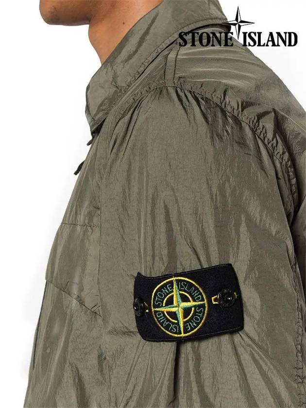 Garment Dyed Crinkle Reps R-NY Jacket Musk Green - STONE ISLAND - BALAAN 6