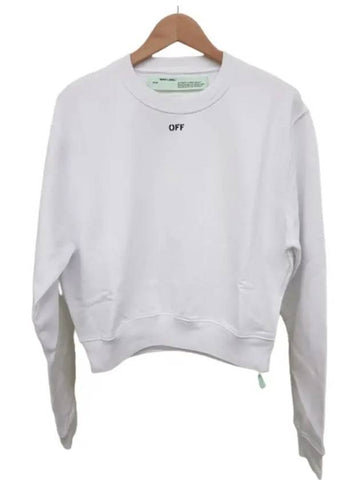 Basic Off Crop Sweatshirt White - OFF WHITE - BALAAN 1