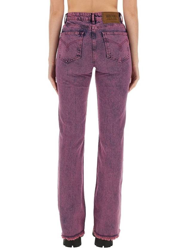 Denim Straight Pants 03108236 1208 PINK - MOSCHINO - BALAAN 5