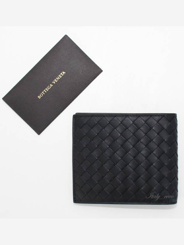 Intrecciato Weaving Half Wallet Black - BOTTEGA VENETA - BALAAN 4