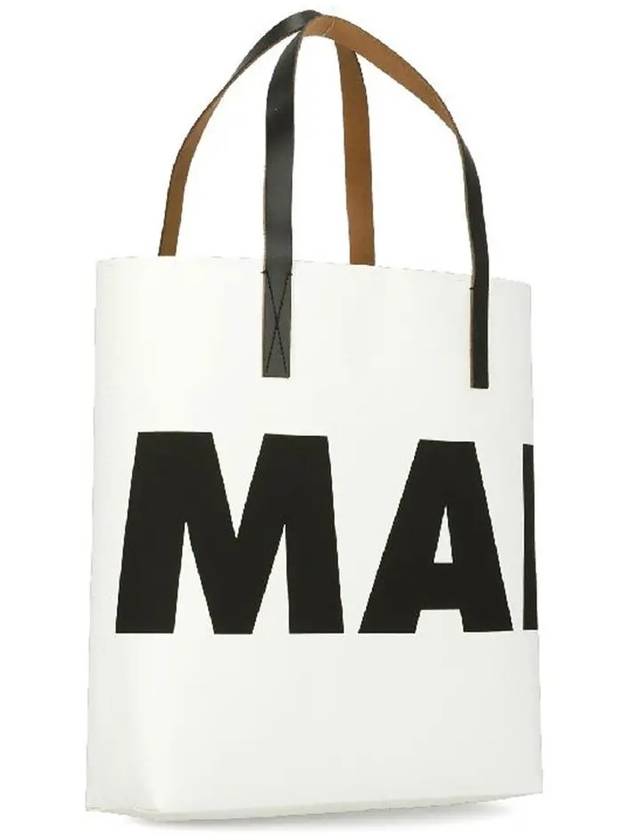 North South Logo Print Tote Bag White - MARNI - BALAAN 5