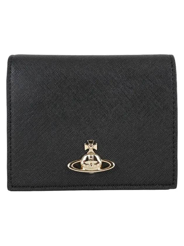 ORB Logo Half Wallet Black - VIVIENNE WESTWOOD - BALAAN 2