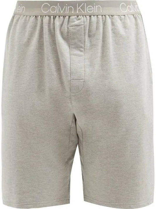 Underwear Check Cotton Blend Pajama Shorts Pants Gray - CALVIN KLEIN - BALAAN 1