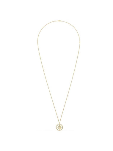 Rose Des Vents Medium Medallion Diamond Necklace Gold - DIOR - BALAAN 1